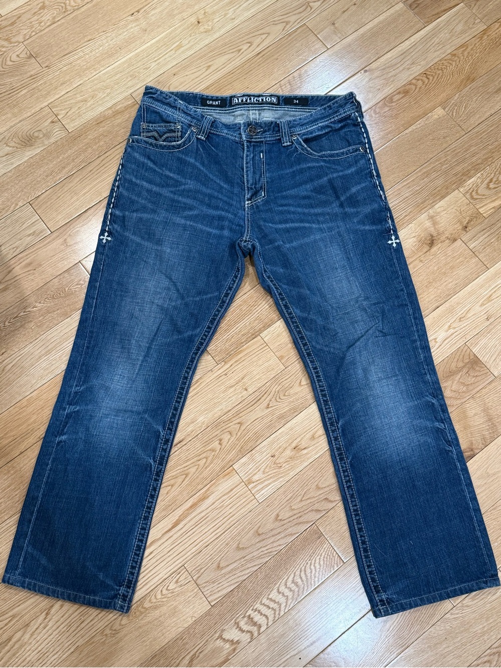 Affliction Men’s Blue Grant Jeans